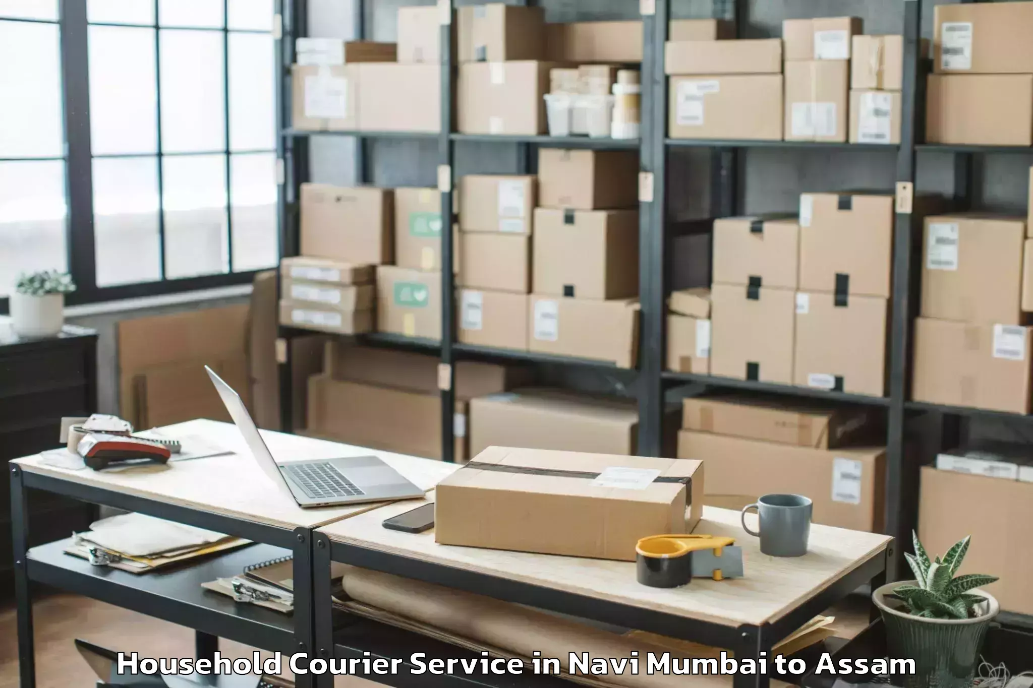 Efficient Navi Mumbai to Pachim Nalbari Household Courier